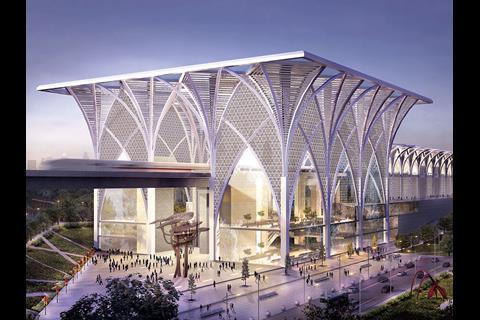 Bangi-Putrajaya: MyPeople is inspired by the architecture of mosques (Image: MyHSR Corp).